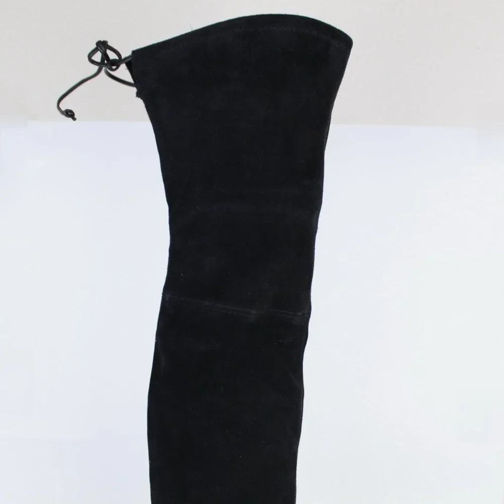 NEW Stuart Weitzman Highland Suede Over-the-knee Boot, Black, US 10.5